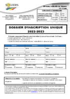 Dossier d’inscription 2022-2023